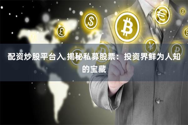 配资炒股平台入 揭秘私募股票：投资界鲜为人知的宝藏